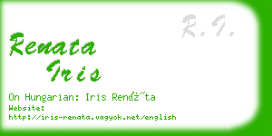 renata iris business card